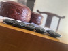天然玉石围棋：新疆和田玉青玉黑子+金丝玉白子+雕龙红木罐 商品缩略图12