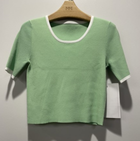 【商场同款】麦檬基础撞色领针织4E6131651