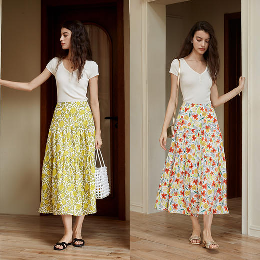 【合作款】HeyDress  三粒扣坑条针织T恤 商品图1