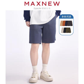 【短裤】 男装MAX柔棉亲肤舒适斜纹肌理直角贴袋多彩五分裤 1N2114207