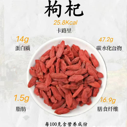 【精品枸杞】250g，枸杞中的多酚类化合物具有强大的抗氧化能力，可以帮助抵御自由基对身体的损害，延缓衰老❤️ 商品图2