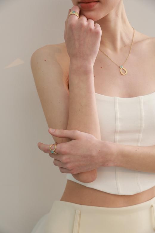 SOL DE VERANO 半岛苒美系列蓝水晶耳环/项链/戒指 商品图3