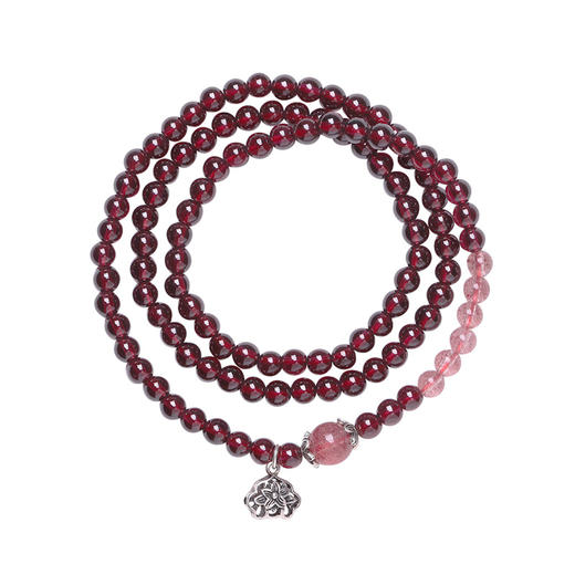 酒红石榴石三圈手链 颗颗精选 匠心品质 商品图4