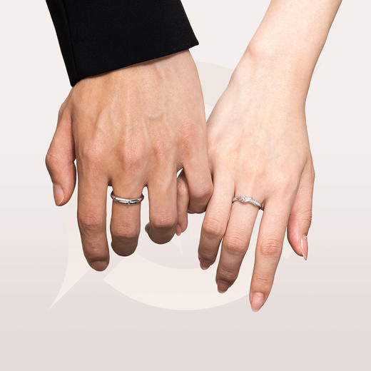 范琦×王者荣耀合作款  朵莉亚&海诺·心动手记款· 心动手记情侣对戒 商品图3