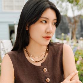 ELOANE GALLERY 落岸彩色半宝石天然珍珠项链锁骨链原创设计丨【本商品不支持使用优惠券】