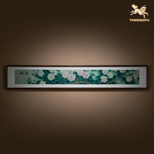 铜师傅 手工錾刻 铜雕画《盛世芙蓉》客厅玄关画沙发背景墙装饰画 商品图2