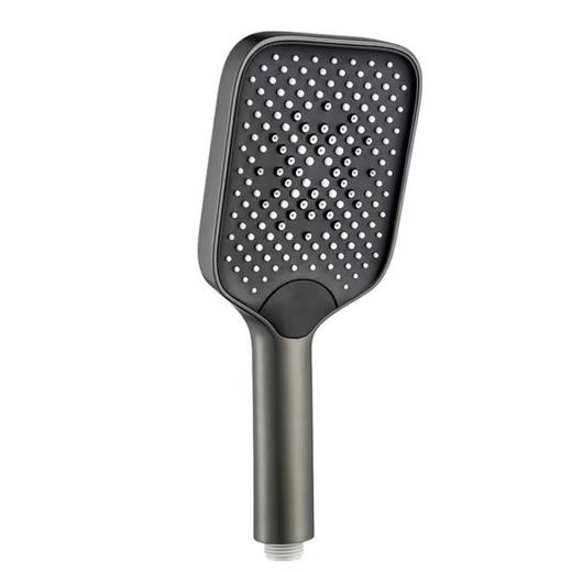 海尔调温四功能按键数显款淋浴花洒 大按键 滑套四功能钢琴按键+智能数显+灯 6422枪灰色/6421银色 商品图8