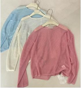 【门店同款】ENJOY夏季慵懒微透长袖上衣 157643881