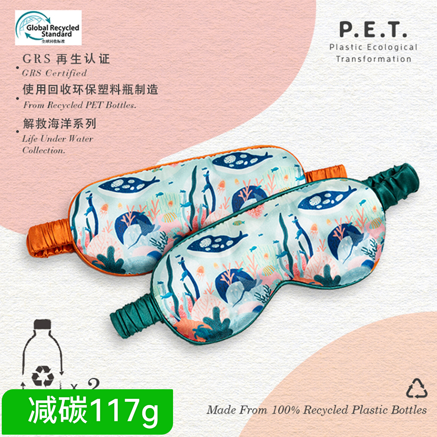 GOODCYCLE 解救海洋眼罩rPET环保礼品再生定制商务礼伴手礼