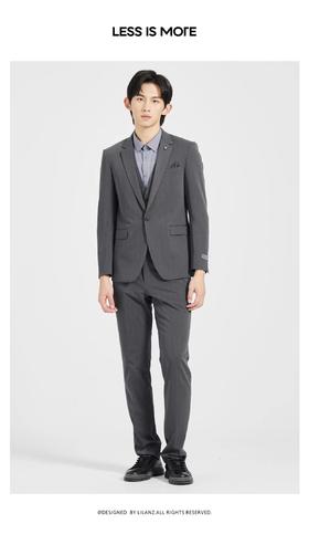4F【利郎】Lessismore 青年精英-西服（三件套/长裤）-青灰色