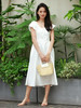 AVANN赫本美学大V领收腰茶歇连衣裙514 商品缩略图4