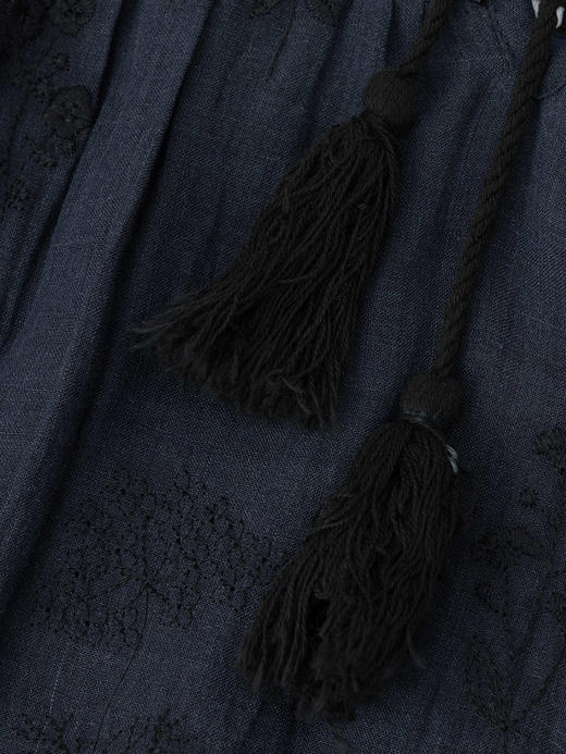 COCO ZONE 夏季圆领系带衬衫轻薄透气长袖上衣CC1B1256 商品图8