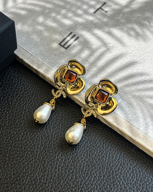 现货 THS 5.18-无 香家 金色山茶花系列 花朵造型设计饰品  CU1180 商品图5