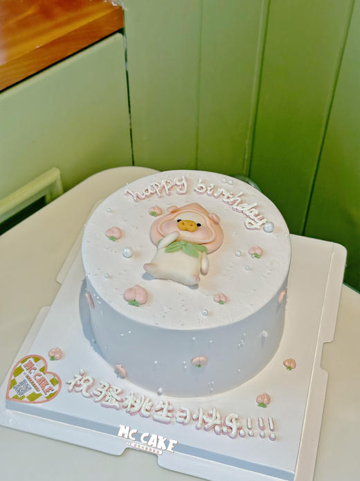 蜜桃猪猪翻糖造型蛋糕 商品图1