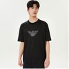 ARMANI阿玛尼 春夏新品 男士经典鹰标字母印花短袖T恤 520礼物 黑色 3D1TD4 1JUVZ 0054 XL 商品缩略图1