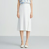 EITIE爱特爱夏季新款优雅通勤女人味鱼尾开叉白色高腰半身裙B2406324 商品缩略图5