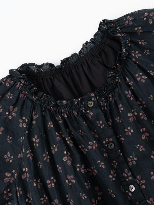 COCO ZONE "碎花短袖“夏季复古轻薄圆领衬衫百搭短袖上衣CC1B1257 商品图4