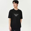 ARMANI阿玛尼 春夏新品 男士经典鹰标字母印花短袖T恤 520礼物 黑色 3D1TD4 1JUVZ 0054 XL 商品缩略图0