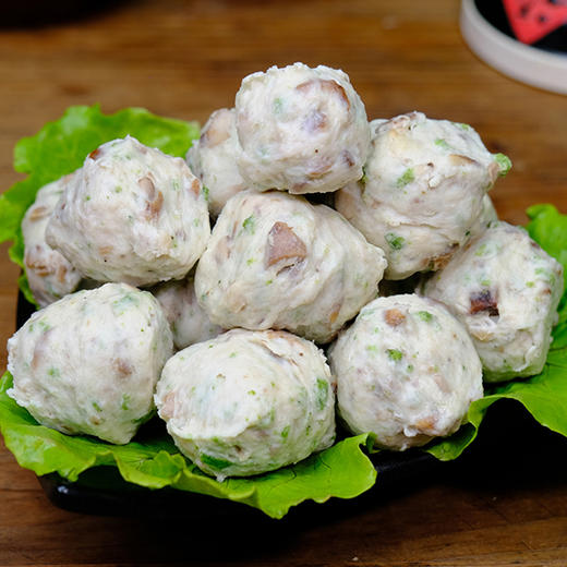 纯素食翡翠丸子虾棒条牛蒡饼干贝烧寺院斋菜火锅关东煮丸子500g 商品图2