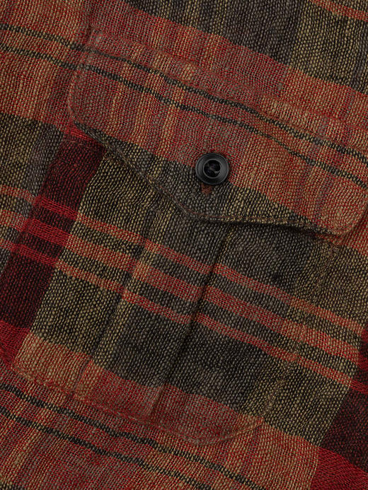 COCO ZONE 复古格子长袖翻领衬衫百搭单排扣上衣CC1B1267 商品图6