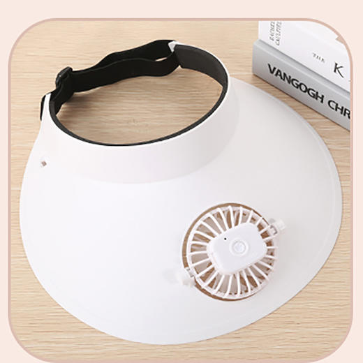 【潮流趋势，要遮阳也要有颜值】夏季户外防晒遮阳帽 风扇可调角度 三档调节锂电池 USB充电小风扇-QQ 商品图8