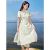 【专属特价】熙世界新中式禅意改良旗袍裙子夏女装国风印花天丝连衣裙高级感 商品缩略图0