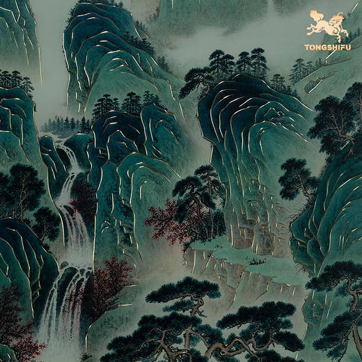 铜师傅 手工錾刻 铜雕画《云岭飞泉》客厅玄关画沙发背景墙装饰画 商品图5