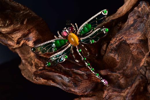 【御风而行】欧珀蜻蜓胸针-XZ12403018 商品图3