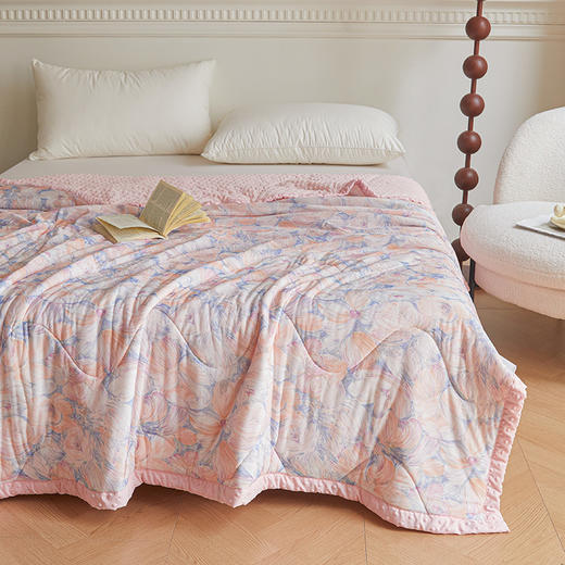 红豆凉感丝豆豆抚摸被--花觅 商品图1