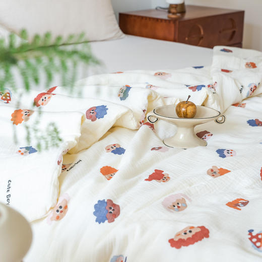 【A类母婴级纯棉】双层皱皱纱夏被 全棉可机洗水洗裸睡床品 夏季空调被 商品图8