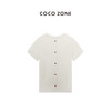 COCO ZONE'扣子T"夏季圆领短袖T恤后背纽扣百搭上衣CC2B0883 商品缩略图1
