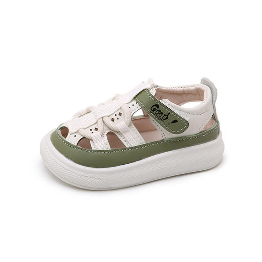 【舒适透气防滑，宝宝时尚休闲凉鞋~】女童凉鞋 宝宝鞋 包头学步鞋 夏季新款休闲韩版学生鞋 魔术贴儿童鞋子-QQ 商品图4