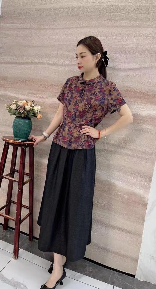 3F茗香云纱上衣 商品图0