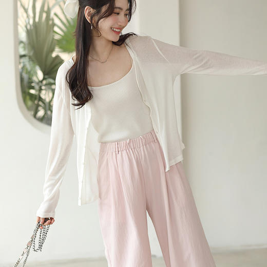 莱赛尔天丝醋酸开衫 尽显春夏清凉感 6色可选 薄款外穿空调衫 纽扣防晒长袖 商品图9