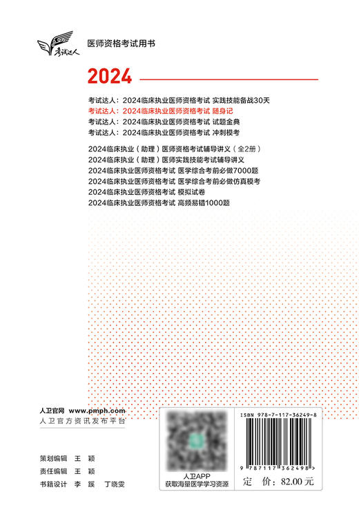 考试达人：2024临床执业医师资格考试随身记 2024年5月参考书 商品图2