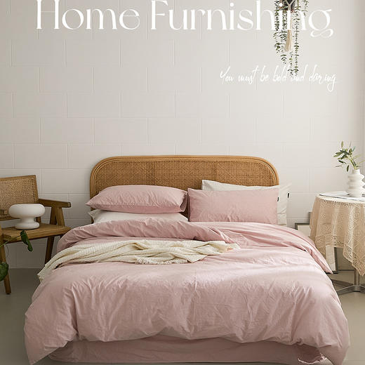 【A类纯色简约三四件套】100%纯棉 水洗棉全棉床单色织 多种颜色 自然理念 商品图9