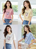 【专属特价】熙世界甜美减龄蝴蝶字母印花T恤宽松泡泡袖别致上衣2025夏新款 商品缩略图4
