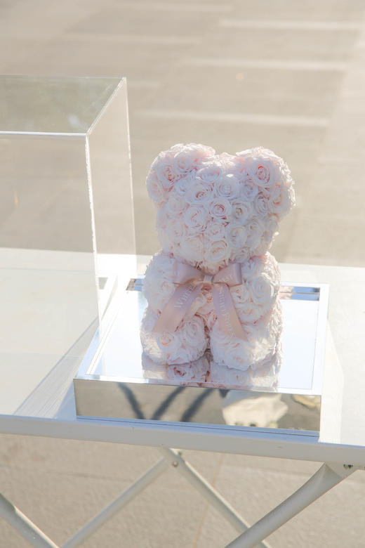 粉色玫瑰熊永生花礼盒 商品图2