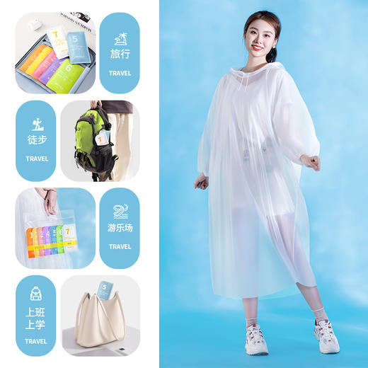 「7包装！一次性卡片雨衣」长款一次性雨衣 全身防雨成人儿童便携式雨披压缩防水衣配饰 商品图4