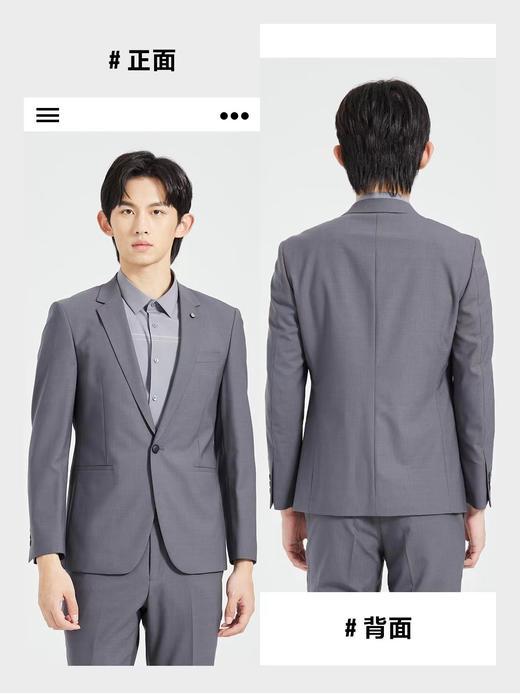 4F【利郎】Lessismore 品质商务高阶-毛料西服（九分裤）-铁灰色 商品图1