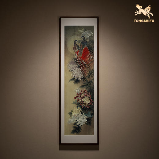 铜师傅 手工錾刻 铜雕画《梅兰竹菊四条屏》客厅沙发背景墙装饰画 商品图4