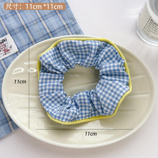 【小清新风格❗️高级感布圈】韩风发饰多种款式任选，高级感头饰布圈，碎花格子撞色大肠发圈女 商品图4