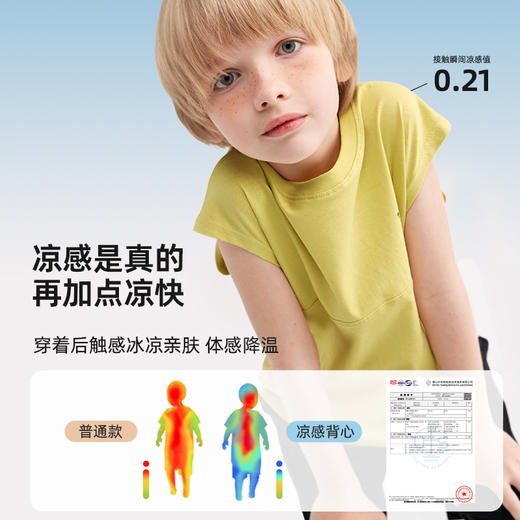 【100元任选5件】【抗菌速干】儿童凉感字母印花无袖T恤PXB2303 商品图2
