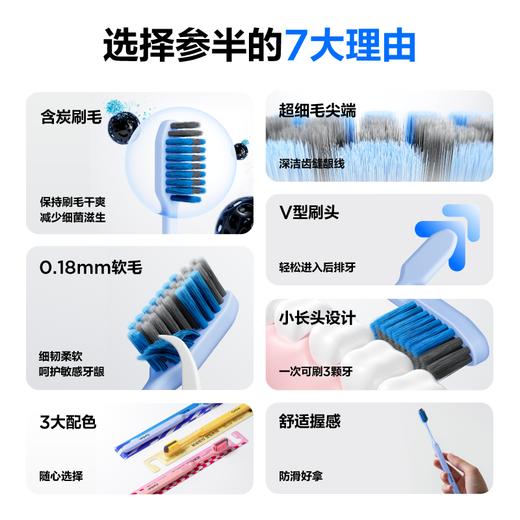 参半碳丝软毛牙刷 商品图4