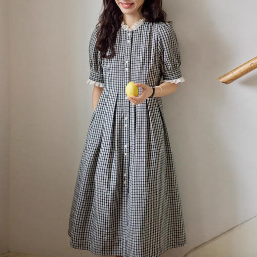 裁缝学苑AQ286短袖连衣裙纸样女装新款法式复古立领中长裙子样板 商品图2