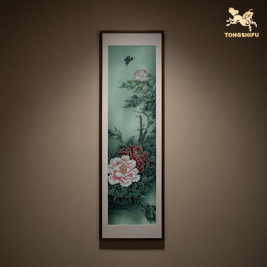 铜师傅 手工錾刻 铜雕画《富贵蝶来四条屏》客厅沙发背景墙装饰画 商品图3