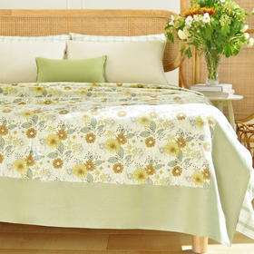 田园雏菊系列亚麻夏凉被空调盖毯简约纯棉亚麻床品