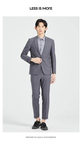 4F【利郎】Lessismore 品质商务高阶-毛料西服（九分裤）-铁灰色