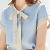 欧芮儿2019新款女装夏装系带蝴蝶结衬衫女宽松上衣女很仙的衬衣 商品缩略图1