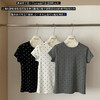 【百搭修身显瘦！纯棉波点t恤】短袖正肩圆领 复古甜辣设计感别致圆点上衣 女生学生探店穿搭选择Y 商品缩略图0